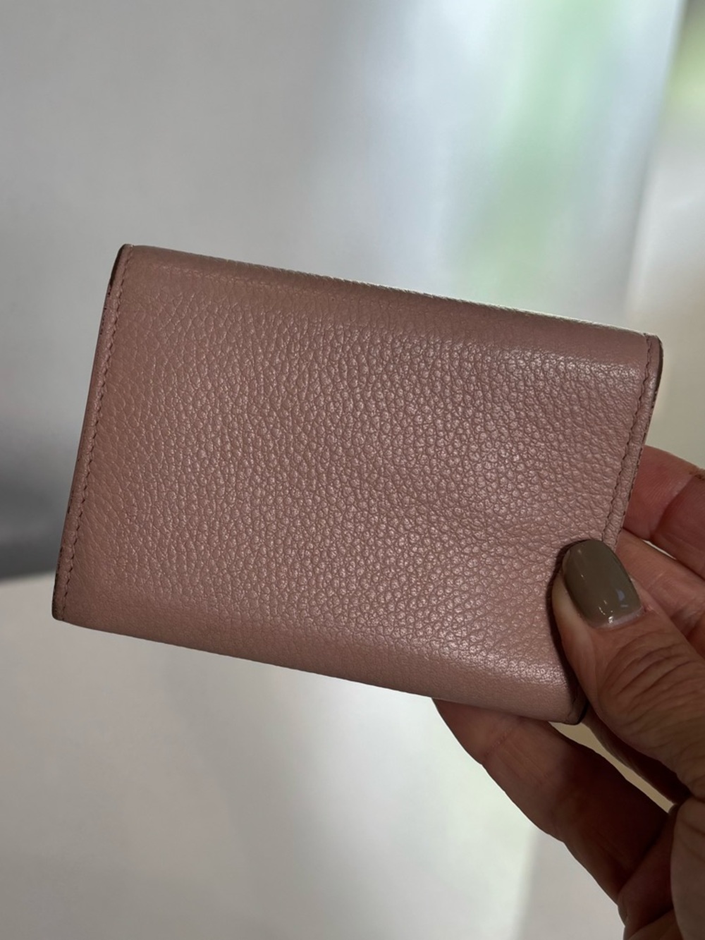 Saint Laurent YSL Blush Pink Leather Small Wallet Snap Closure Compact Mini Coin - Picture 4 of 11